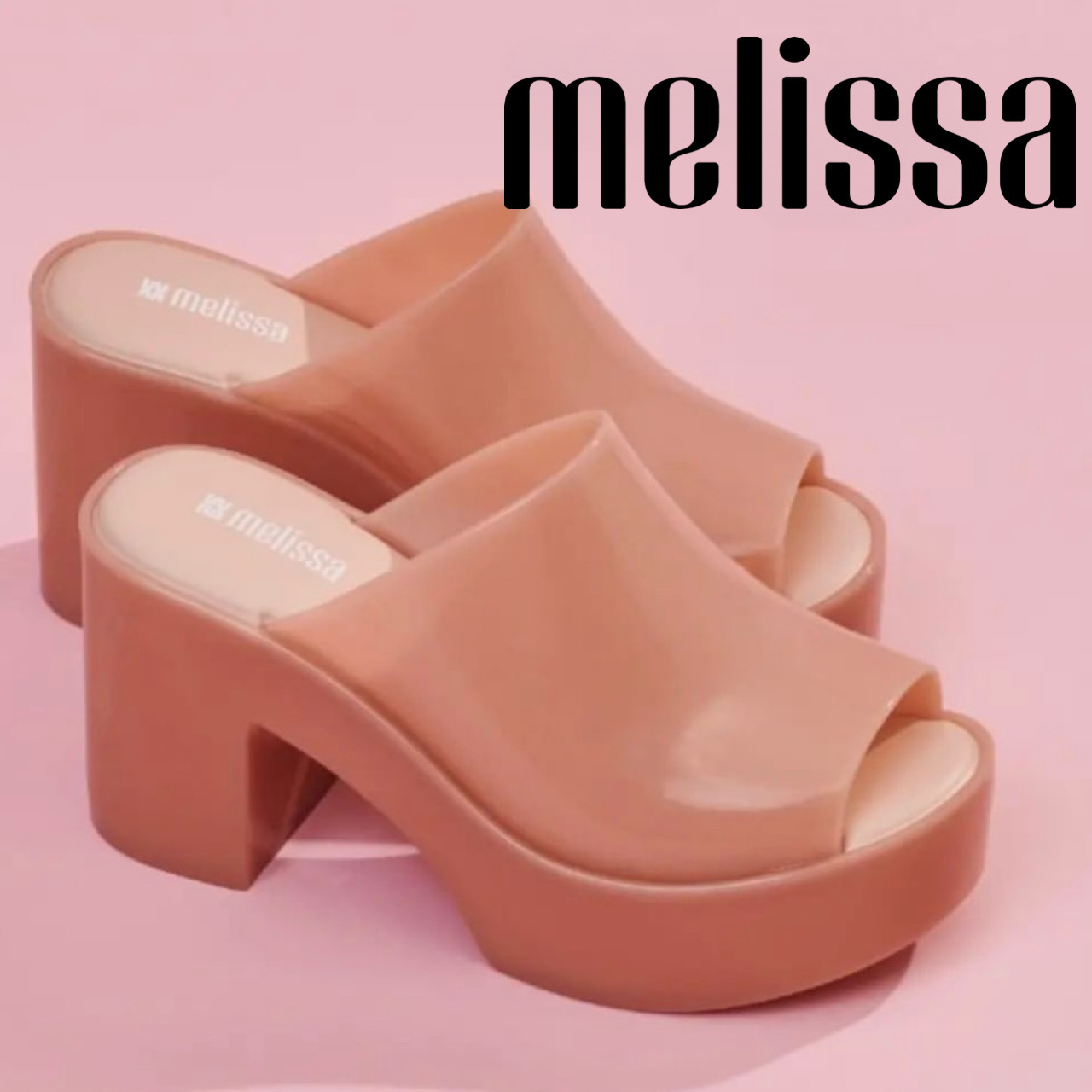 安定感◎ Melissa ハイヒールミュール 厚底 脚長効果 (送料込)