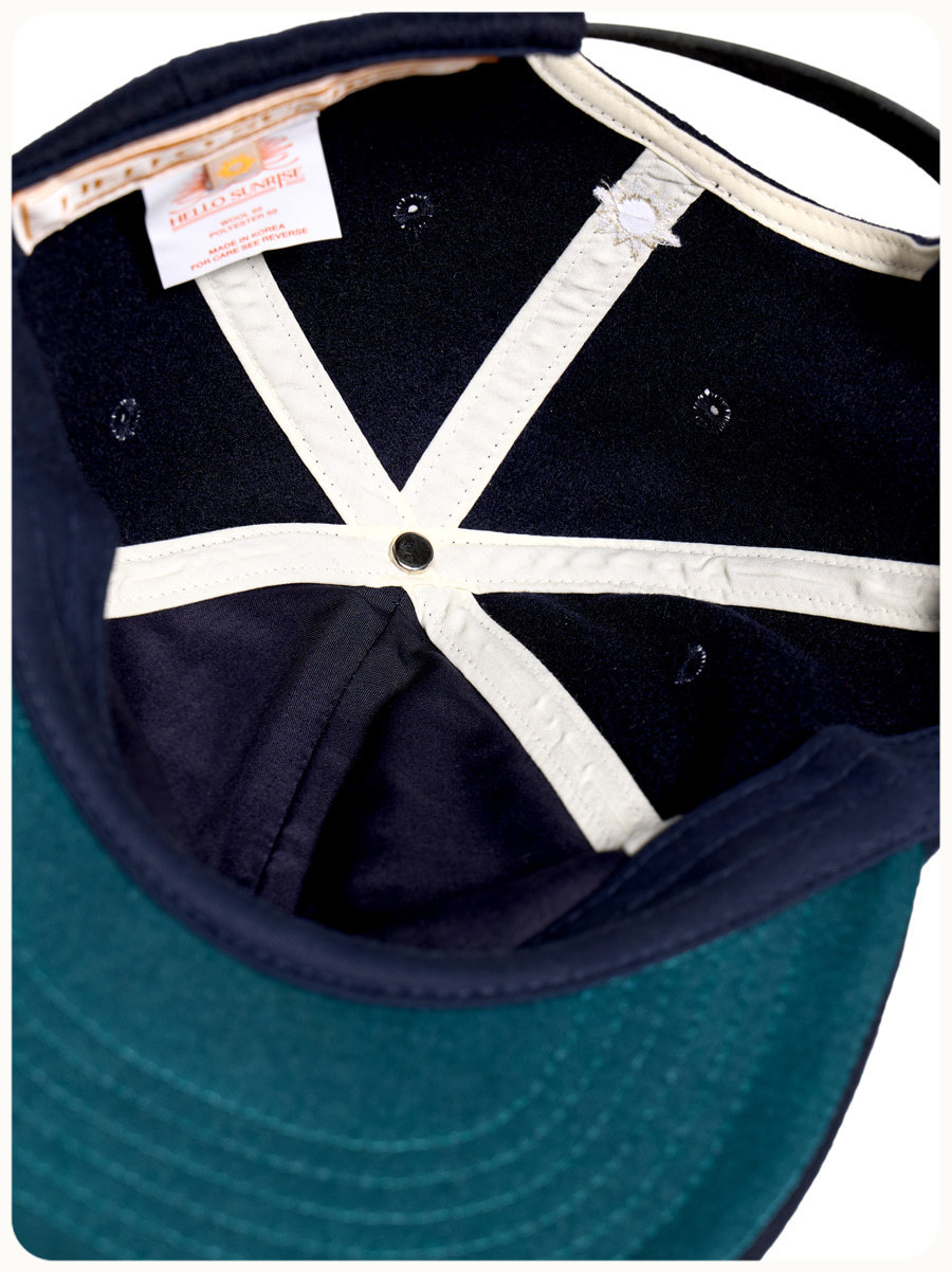 HELLO SUNRISE】 H Logo Wool Relaxed Fit 6Panel Cap /追跡付