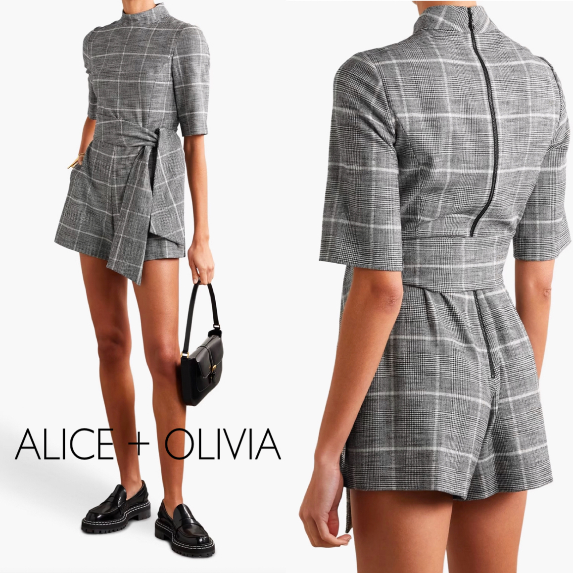 チェック★ジャカード★ジャンプスーツ★ ALICE + OLIVIA
