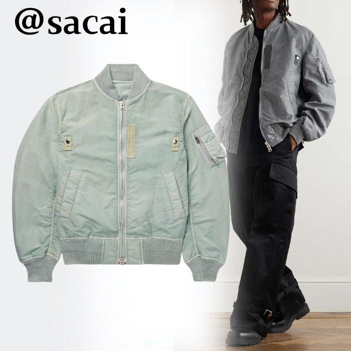 《個性的な逸品》【sacai】ウェビングトリム ボンバージャケット