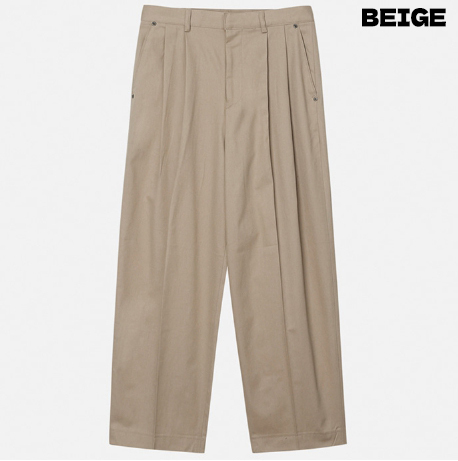 【2plan】Odison rivet pintuck pants