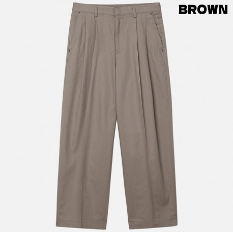 【2plan】Odison rivet pintuck pants