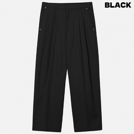 【2plan】Odison rivet pintuck pants
