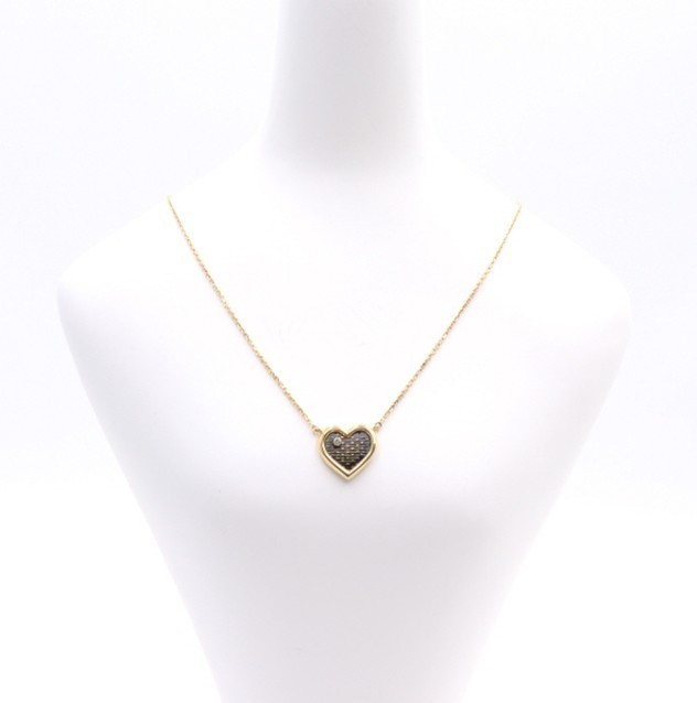 Van Cleef & Arpels 18K ダイヤ ハートペンダント ネックレス