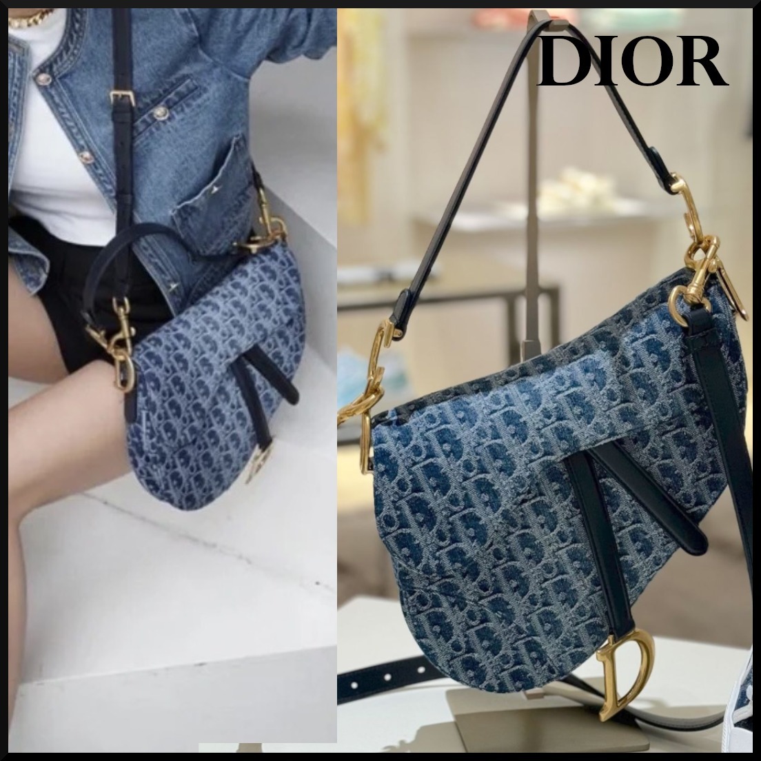 【デニム柄☆】 Dior Saddleバッグ