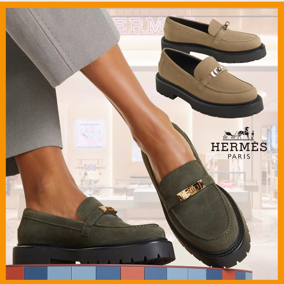 【落ち着いた質感が美しい★】HERMES★モカシン《アイコン》