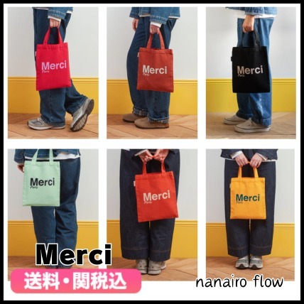★Merci★ メルシー コットン ミニ トート バッグ 送料関税込