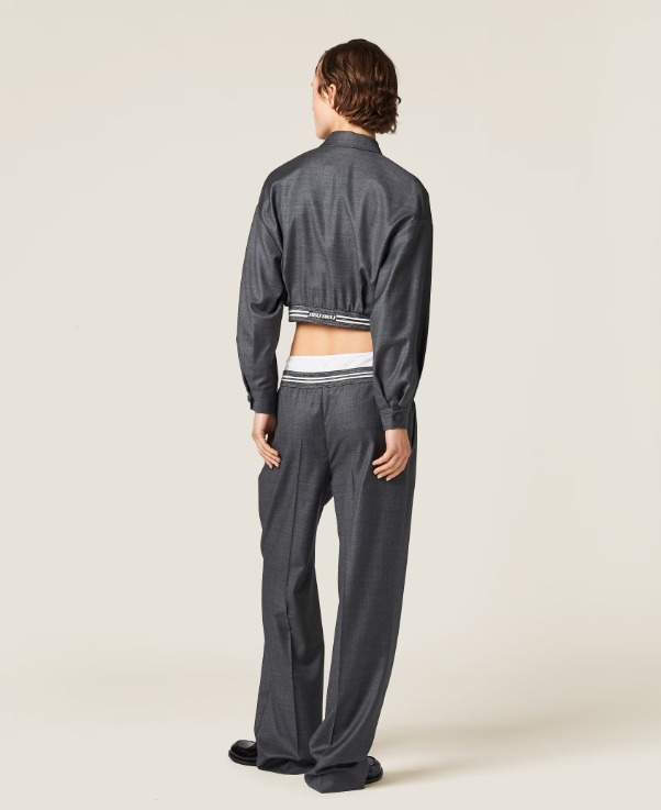 《送料無料》 MIU MIU Grisaille trousers
