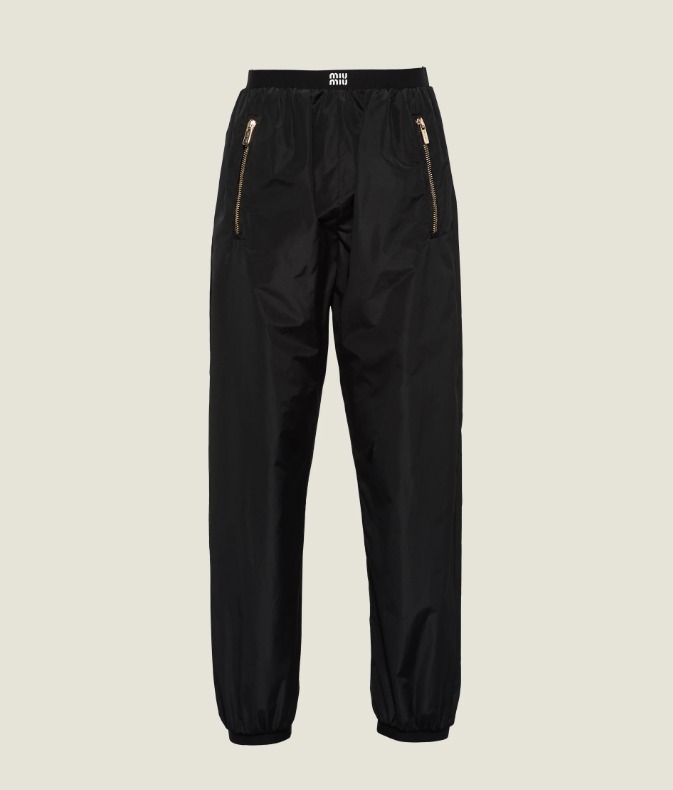 《送料無料》 MIU MIU Tec Silk Pants