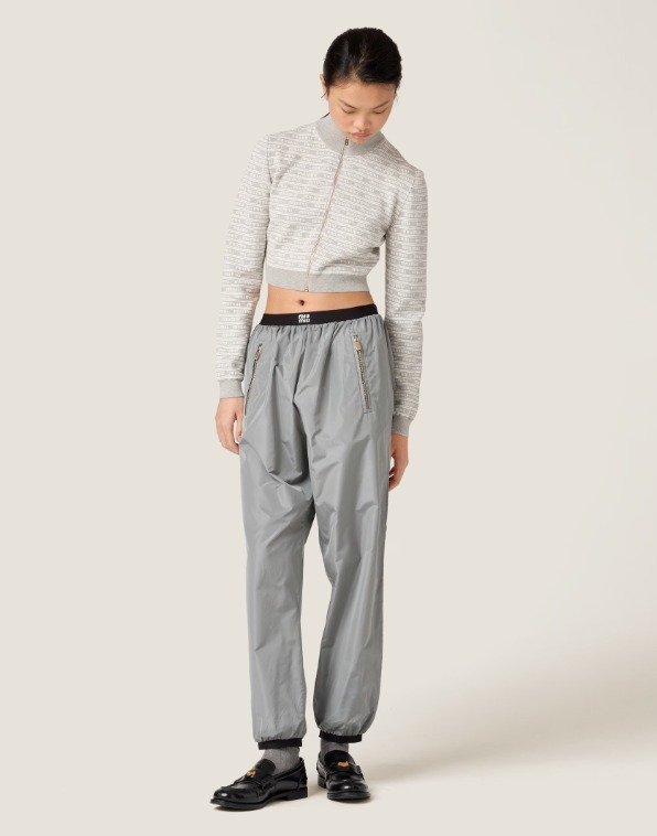 《送料無料》 MIU MIU Tec Silk Pants