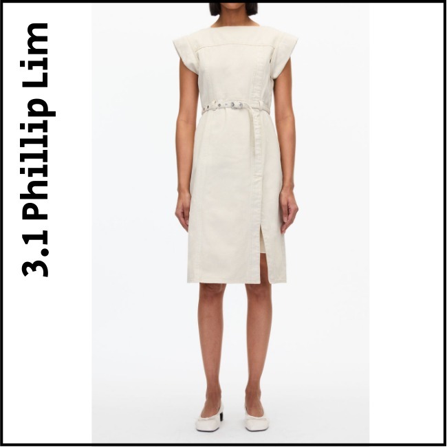 送料関税込【3.1 Phillip Lim】ベルト付きデニムドレス