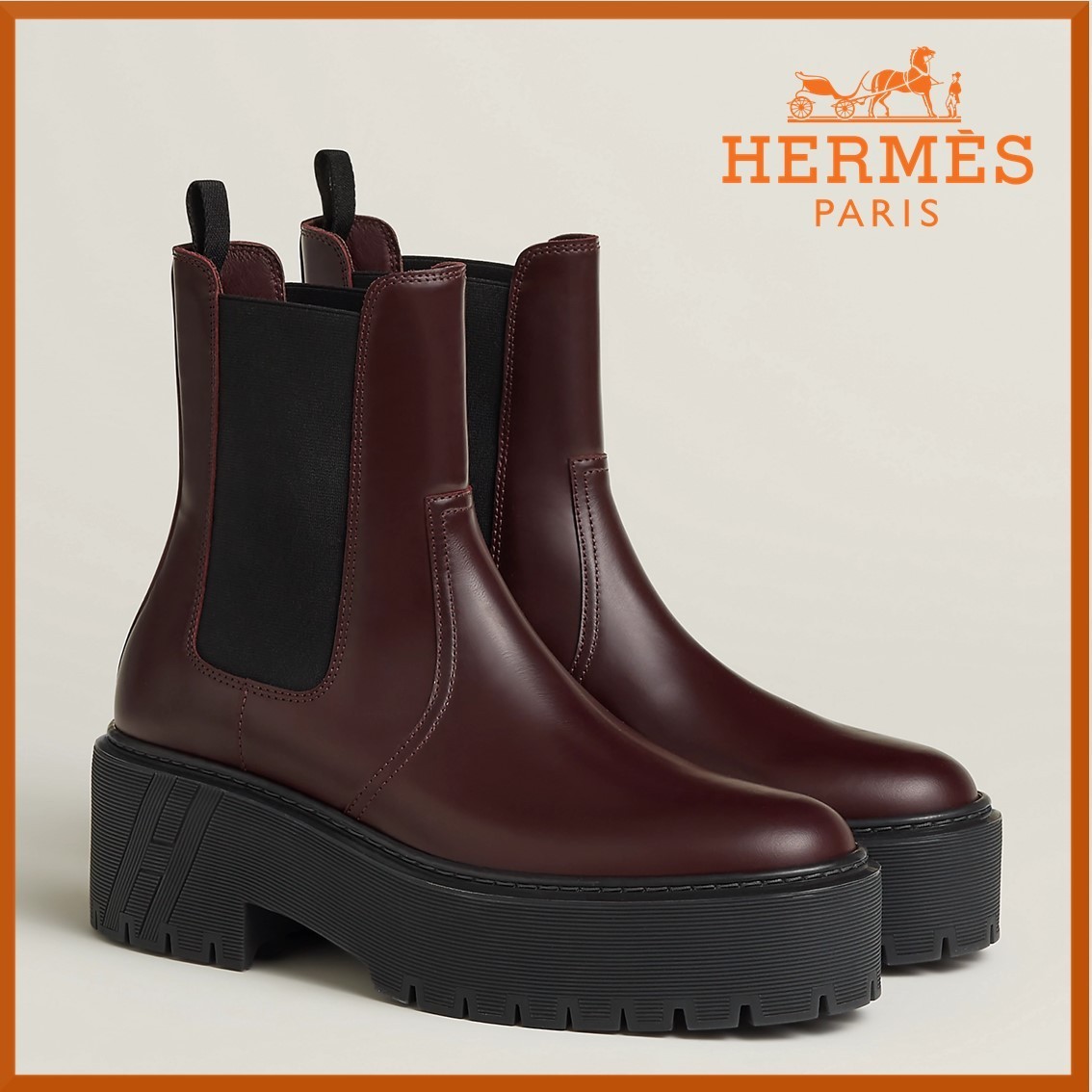 【お洒落☆セレブ愛用】HERMES ハロー アンクルブーツ