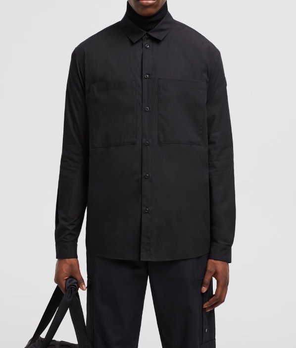 MONCLER 2024/25秋冬新作 コットンポプリン素材 ロゴ付き シャツ