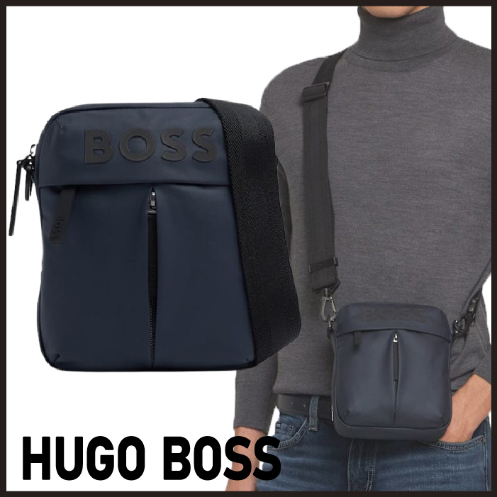 【関税込】HUGOBOSS ショルダーバッグ ロゴ フェイクレザー 2way