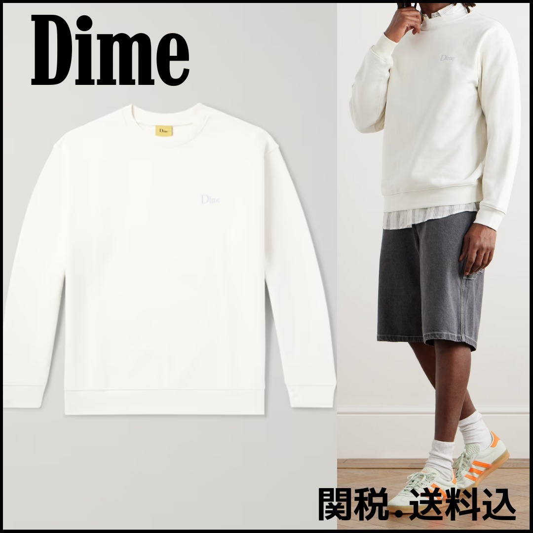 【Dime】ロゴ刺繍コットンスウェット