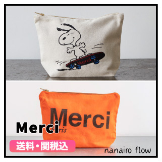 ★Merci★ メルシー スヌーピー コットン ポーチ 送料関税込