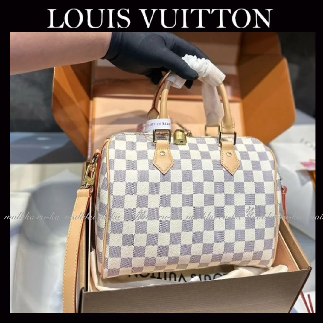 国内発☆【LV】スピーディ バンドリエール 25 ダミエ アズール