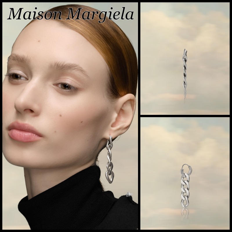 【関込】Maison Margiela マルジェラ◆マイヨン チェーン ピアス