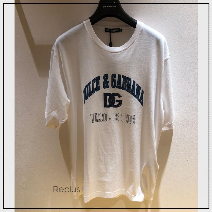 【Dolce&Gabbana】DGロゴ プリント コットン Tシャツ ホワイト