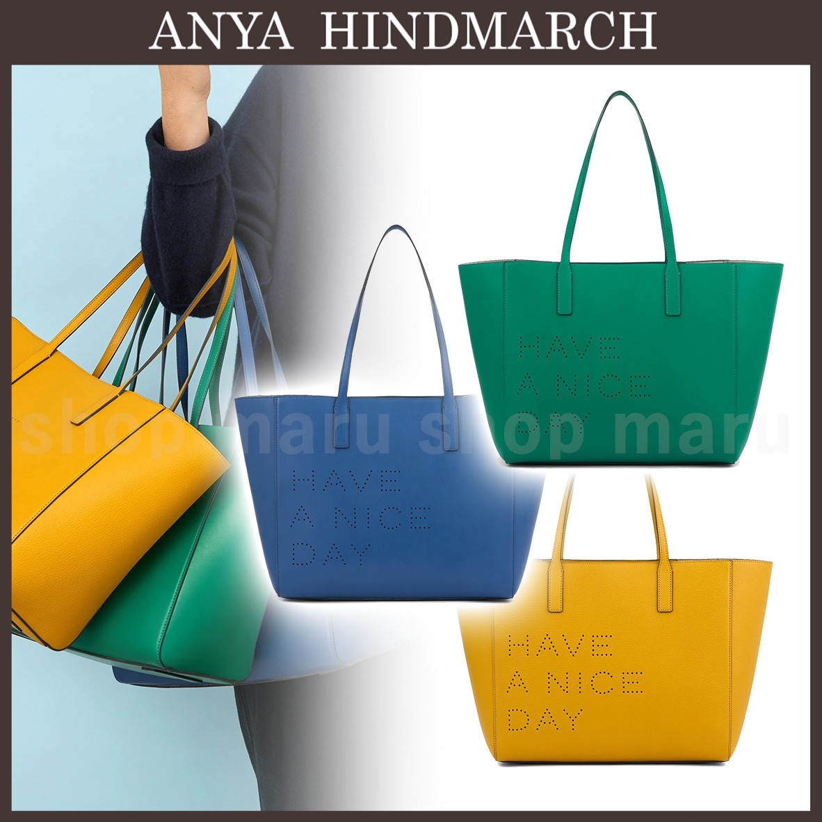 Anya Hindmarch◆Have a Nice Day Ebury トート◆3色