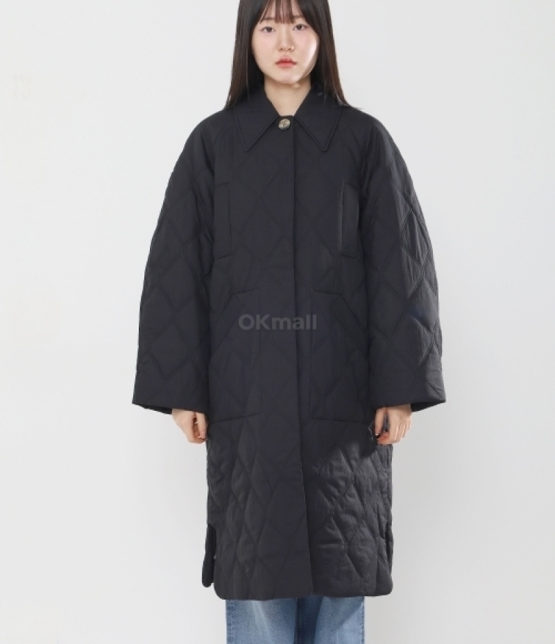 GANNI｜JACKETS (LONG QUILT JACKET (F9624 099))