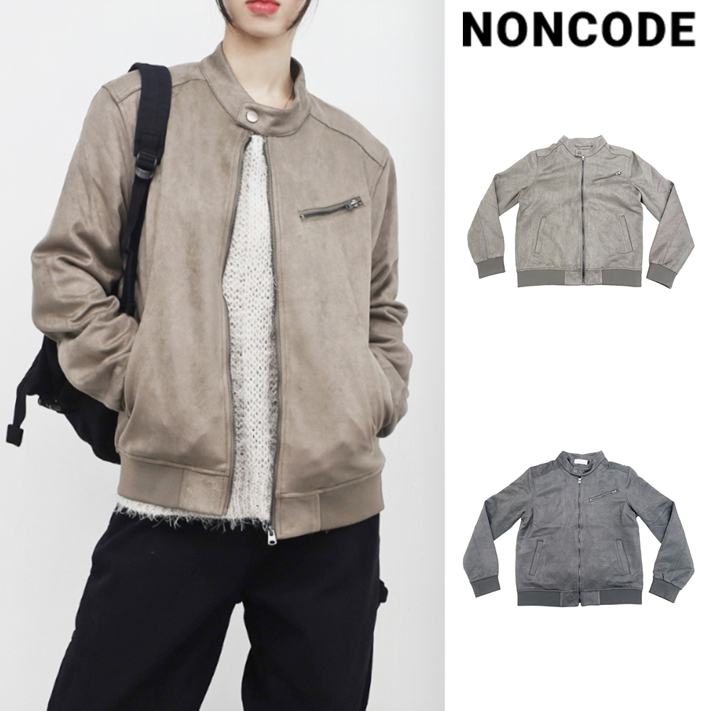 【NONCODE】(Unisex) Robio China Neck Suede Jacket