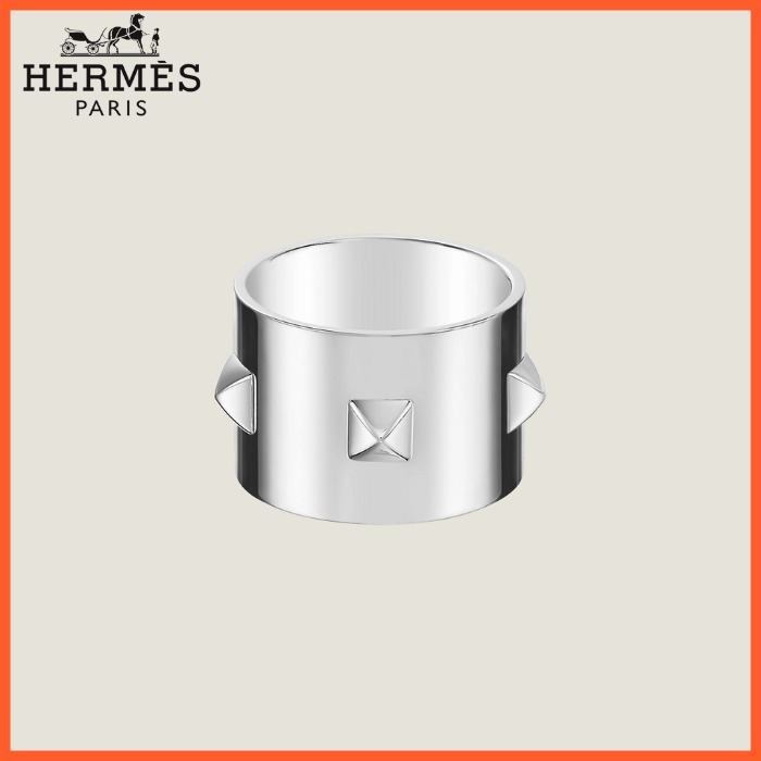 【オシャレ♪】HERMES Bague Mini Clous, grand modele