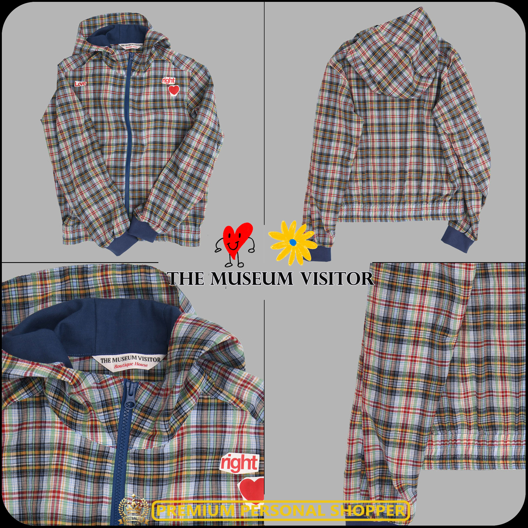 [THE MUSEUM VISITOR]★韓国人気★LOVE CHECK JACKET