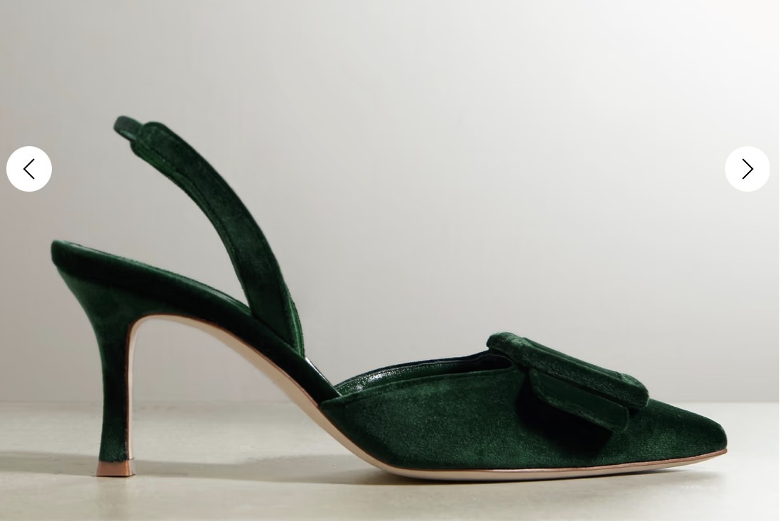 《華やかな逸品》【Manolo Blahnik】スリングバック パンプス