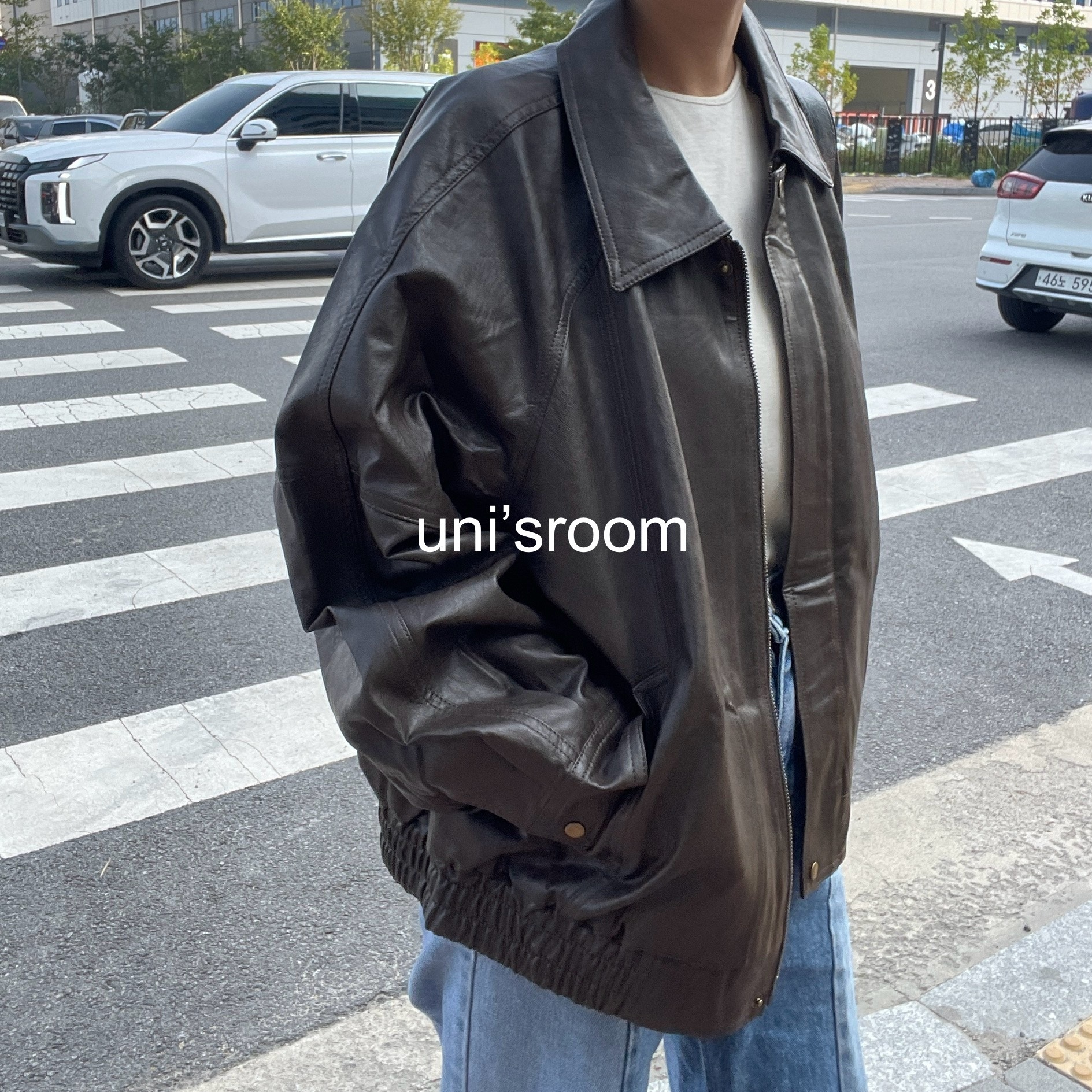 uni's room■UNISEX エコレザーオーバージャケット OT-AW25-12DB