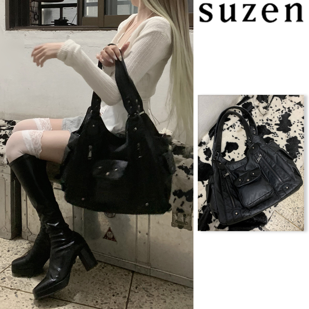 【suzen】Niyapu y2k pocket big shoulder bag