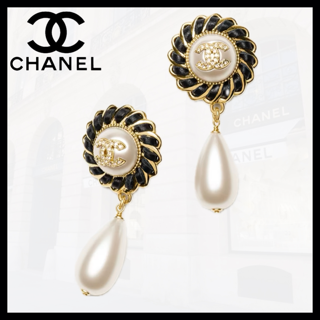 フラワーモチーフパールが可愛い♡【CHANEL】 ピアス