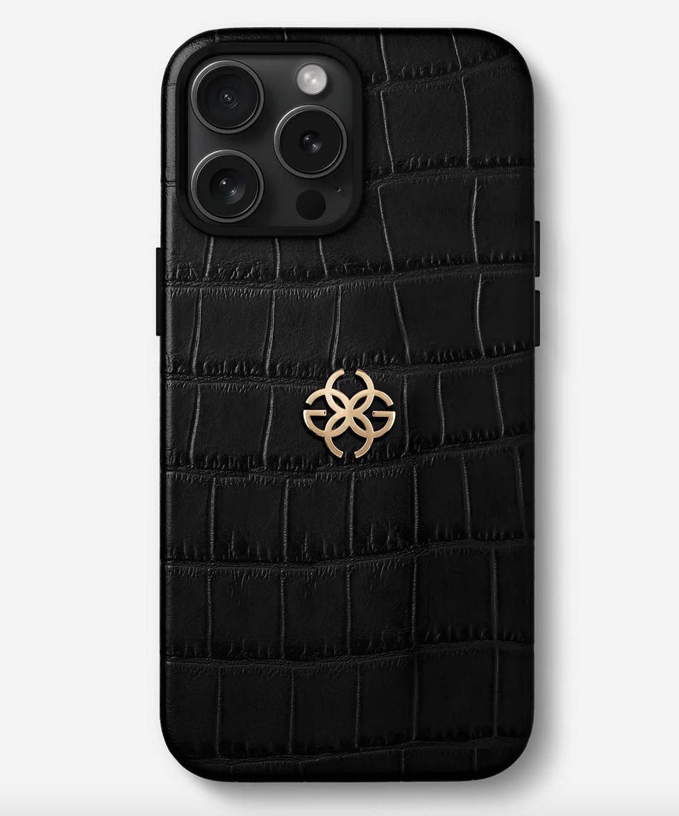 《GOLDEN CONCEPT》iPhone16/16Pro ケース エンボス・クロコロゴ
