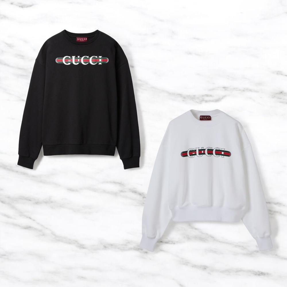 GUCCI コットンジャージー プリント スウェットシャツ