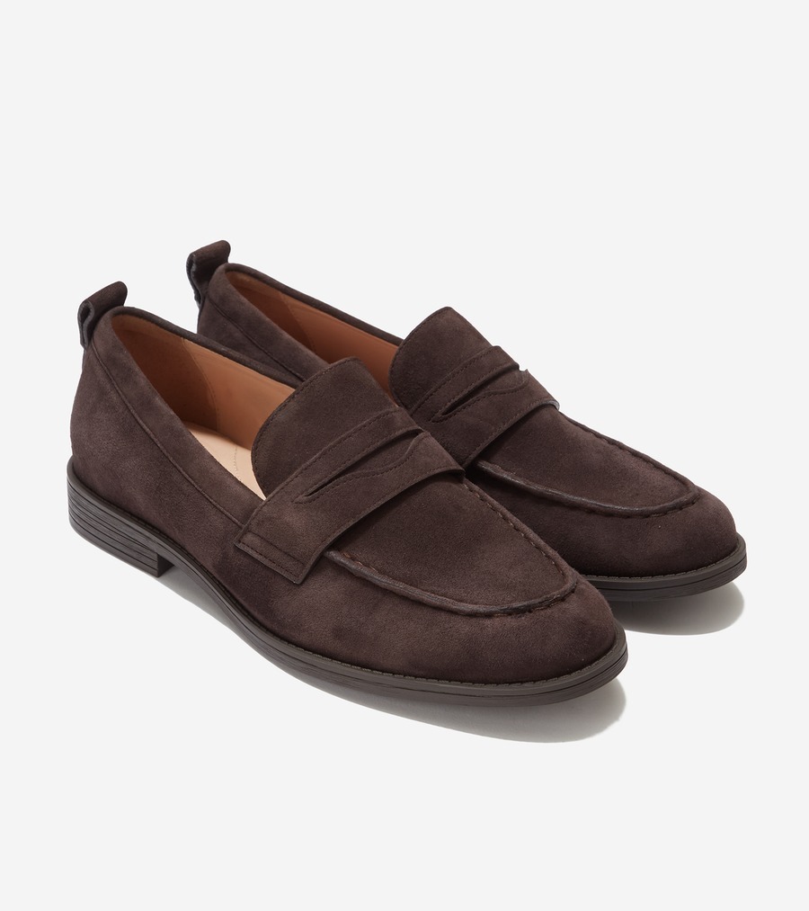 COLE HAAN スタッシ ペニー ローファー（チョコスエード）