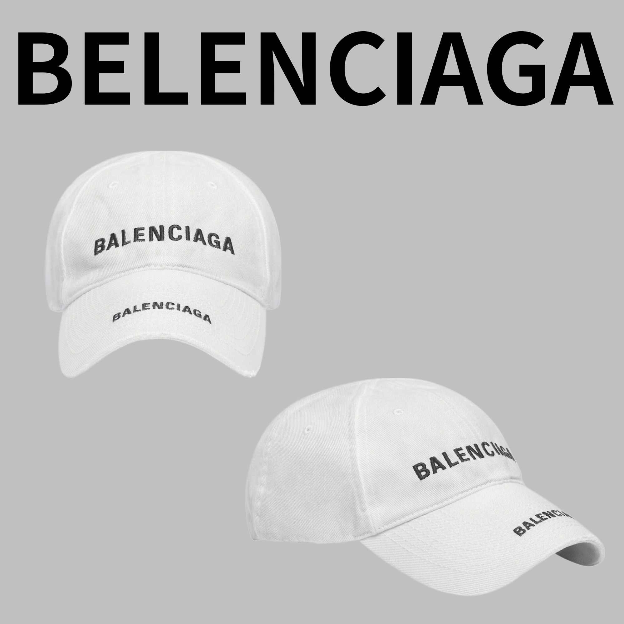 【balenciaga】Double Logo キャップ
