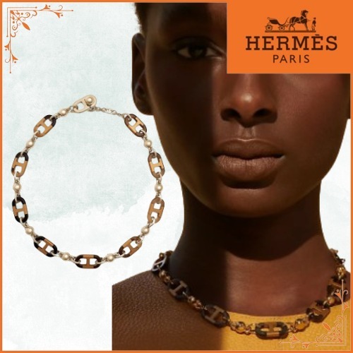 HERMES ネックレス Hermes sur Mer メタル＆ホーン