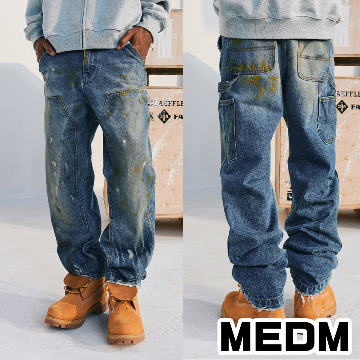 MEDM デニム ミスターエンジョイダマネー ジーンス ダメージ加工