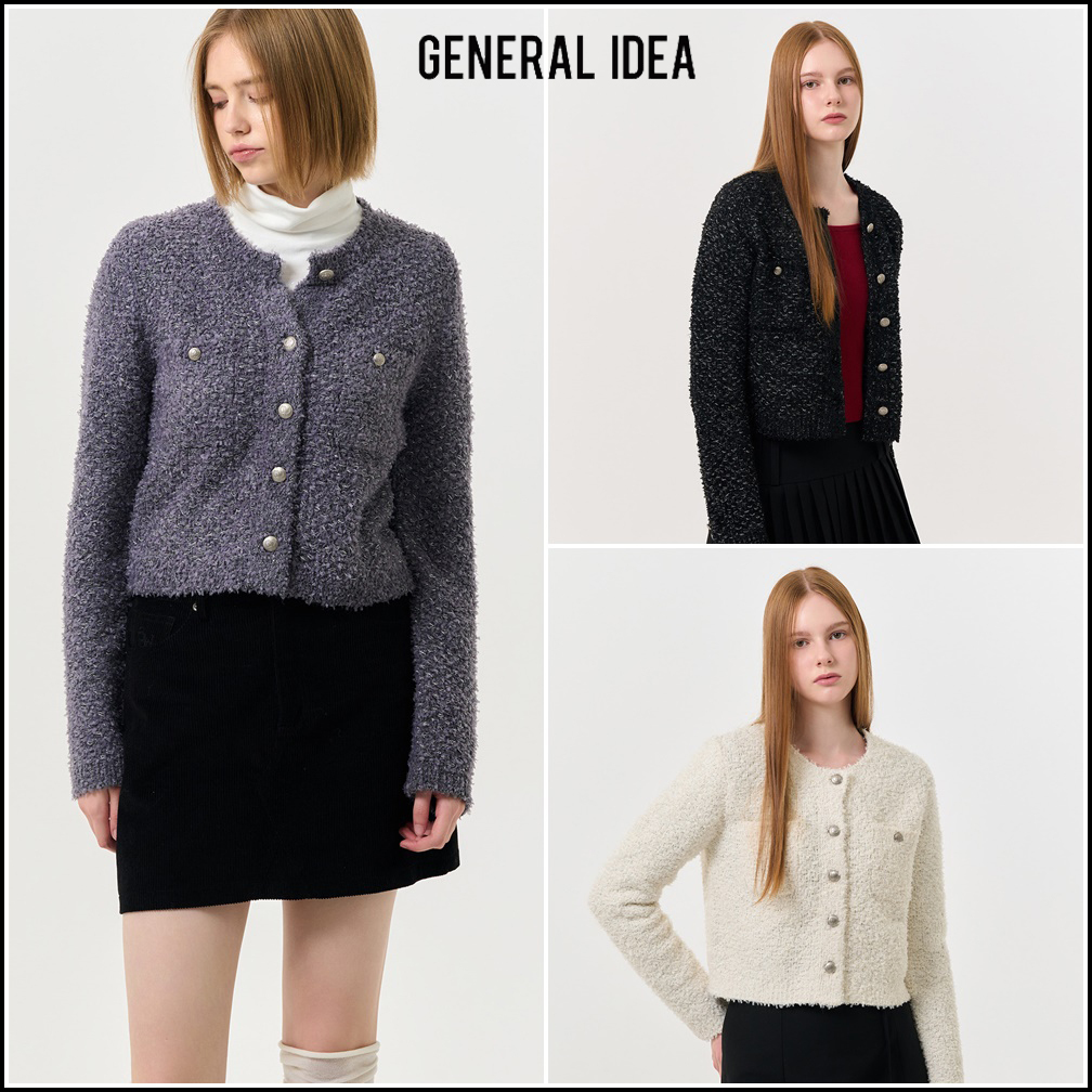 【GENERAL IDEA】レディース Boucle Tweed Knit ジャケット