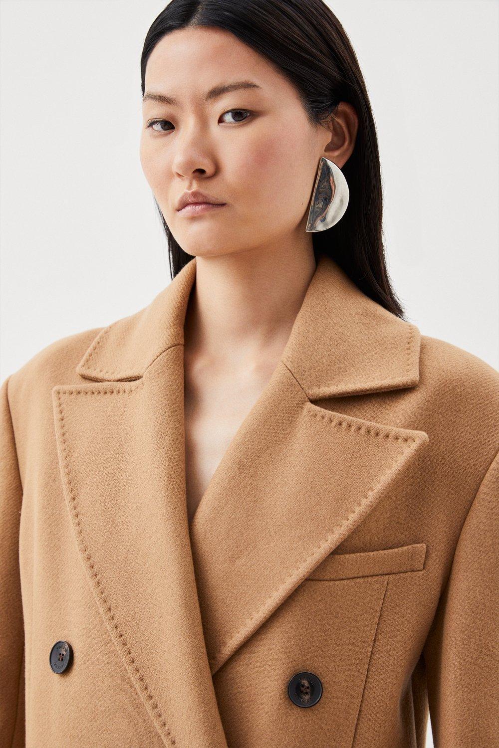 日本未入荷★Karen Millen ダブルボタンウールチェスターコート 日本未入荷☆Karen Millen ダブルボタンウールチェスターコート