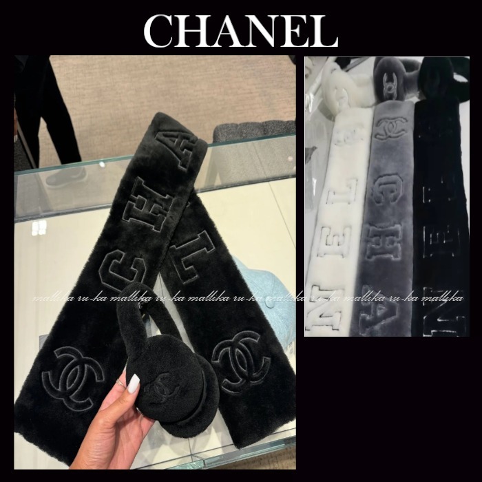 限定ココネージュ【CHANEL】CCロゴ シャネル ふわふわ マフラー