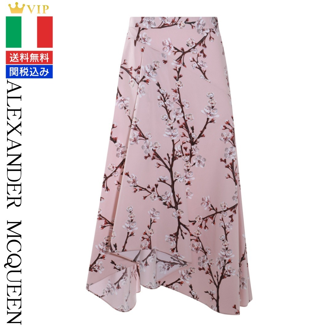 VIP【関税送料無料】希少 ALEXANDER MCQUEEN PINK COTTON SKIRT