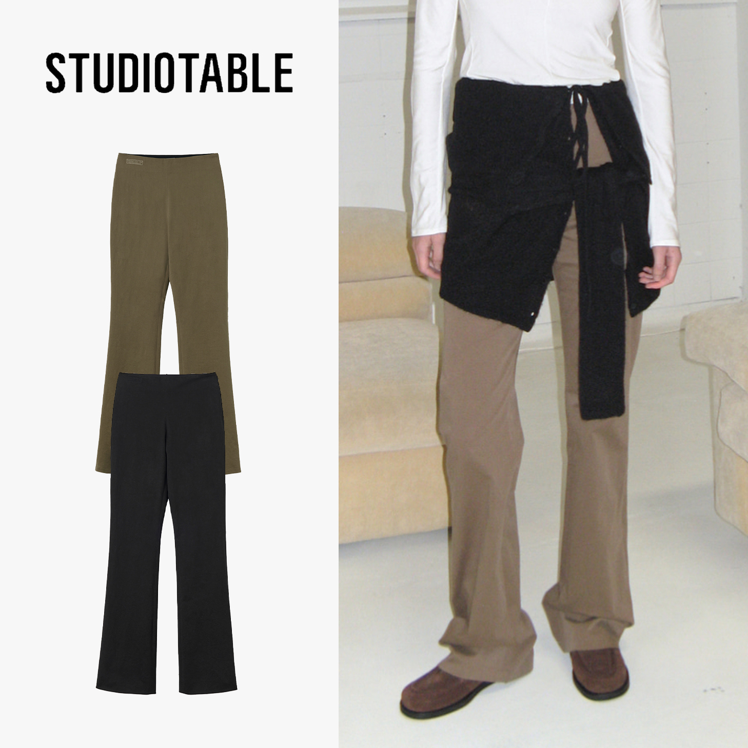 パンツ STUDIOTABLE : 24FW / SLIM PANTS (2COLORS)