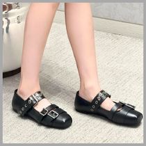 【バックルがカッコいい♪】 Dior★パンク バレリーナ エレガントなブラック☆】DIOR Punk バレリーナ