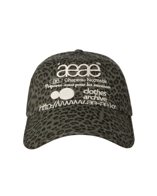 キャップ AEAE WEB LOGO LEOPARD CAP KHAKI AE44FUCA008KHA