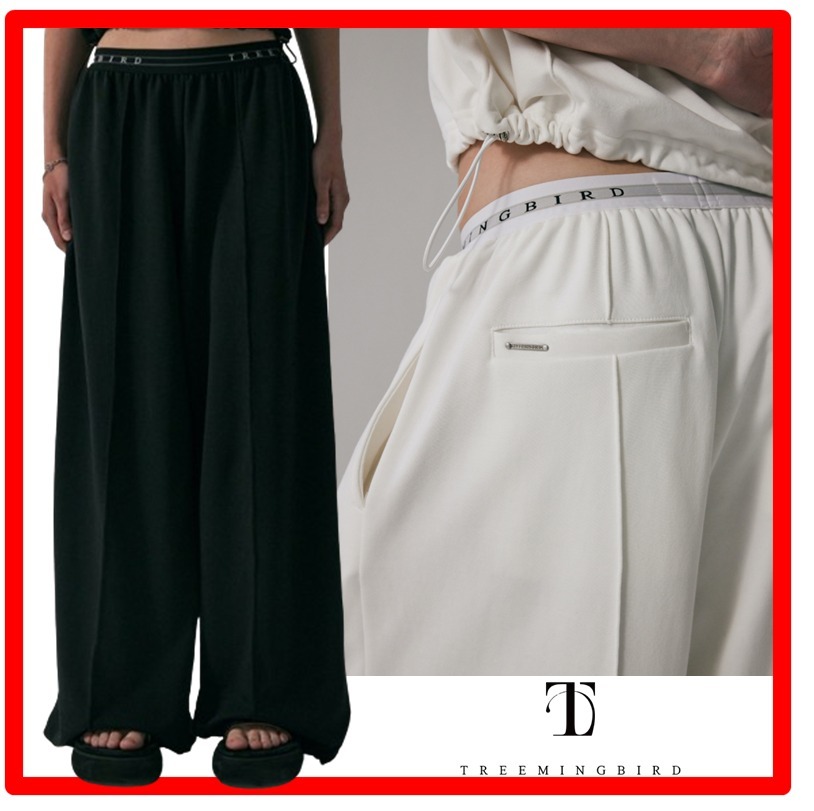 ☆韓国の人気【TREEMINGBIRD】☆Banding Sweat Set-Up Pant.s☆