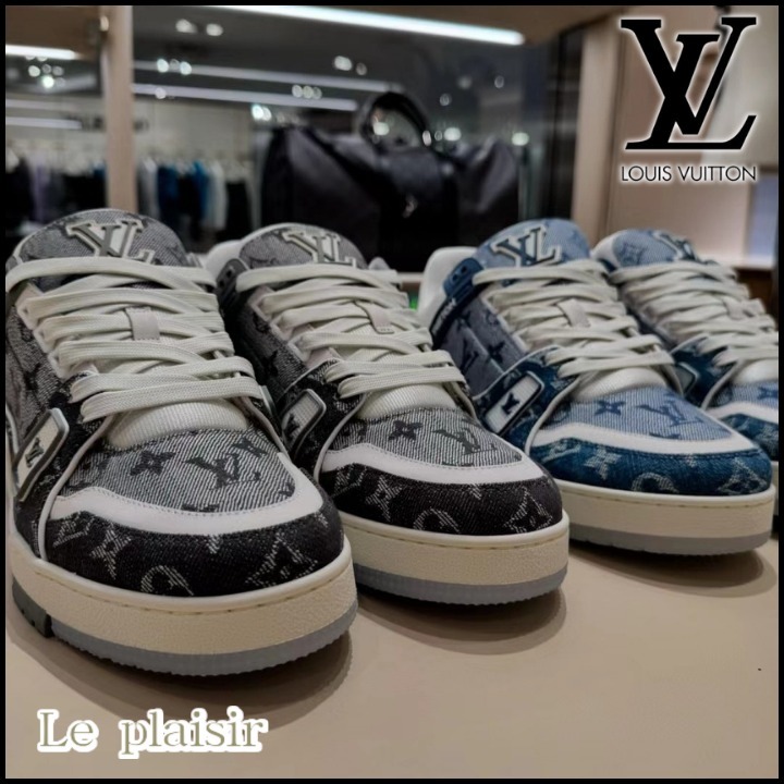 《モノグラムデニム♡》LV トレイナーライン スニーカー