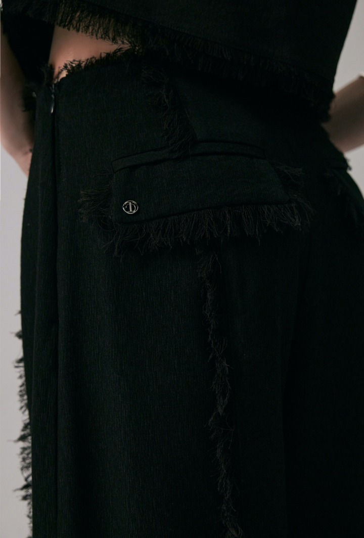 ☆人気☆【TREEMINGBIRD】☆Linenlike Tassel Set-Up Trouse.r☆ ☆人気☆【TREEMINGBIRD】☆Linenlike Tassel Set-Up Trouse.r
