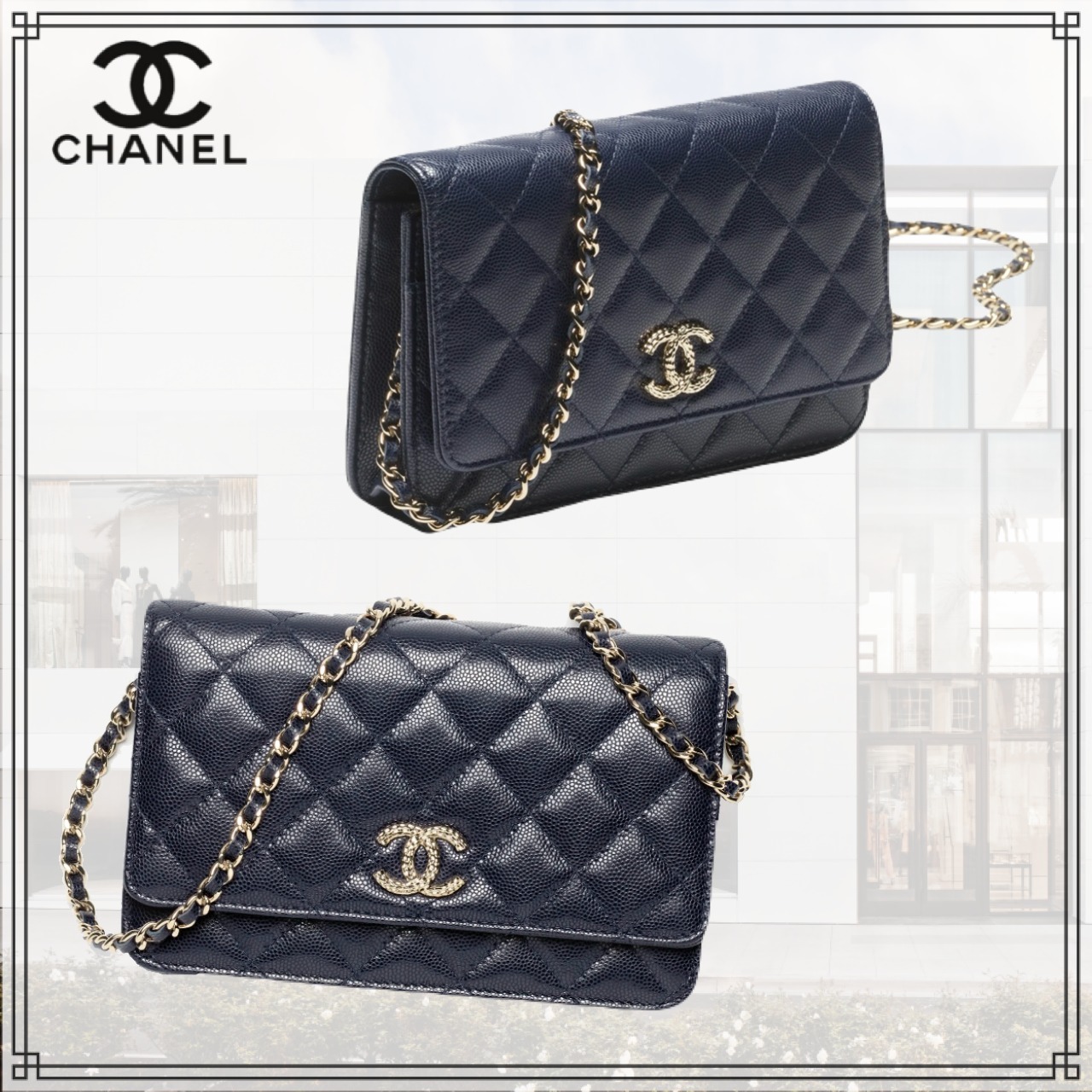 《内部のデザインもカワイイ！！》 CHANEL チェーンウォレット