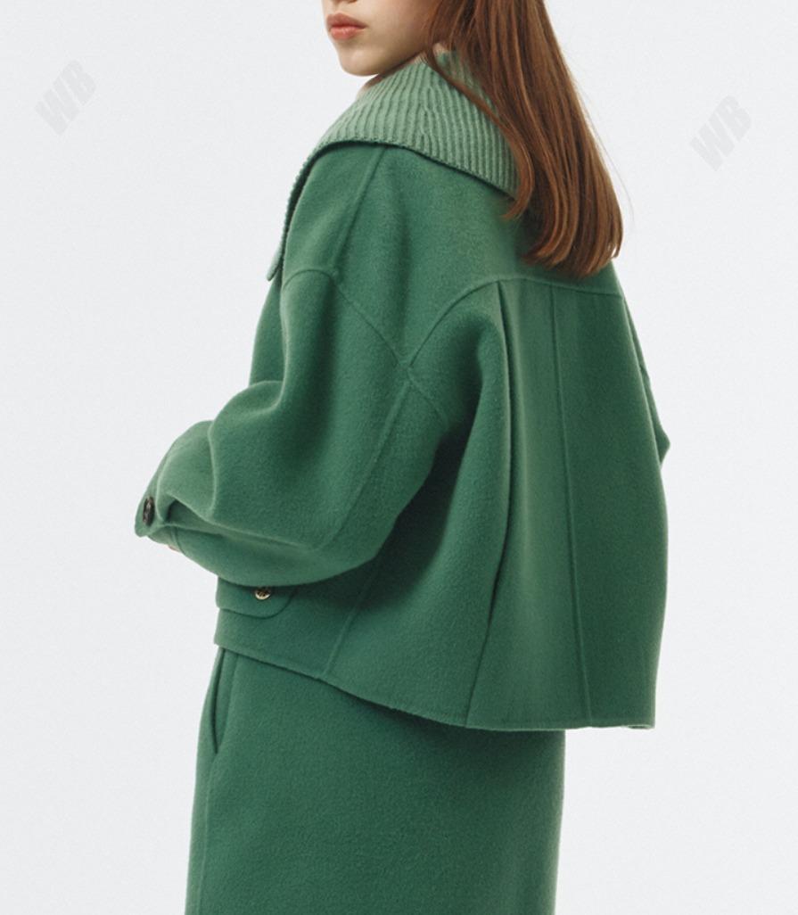 VOCAVACA] Big Collar Handmade Cropped Coat ☆送料込☆